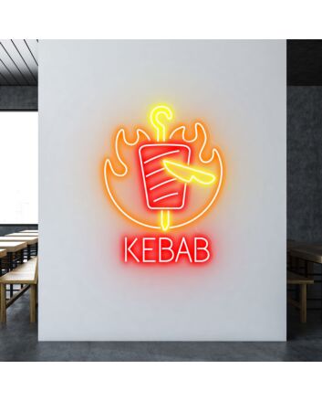 Customize Fiery Kebab Light Up Your Grill Passion with Neon