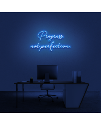 Progress not perfection Celebrate Growth with Inspiring Neon