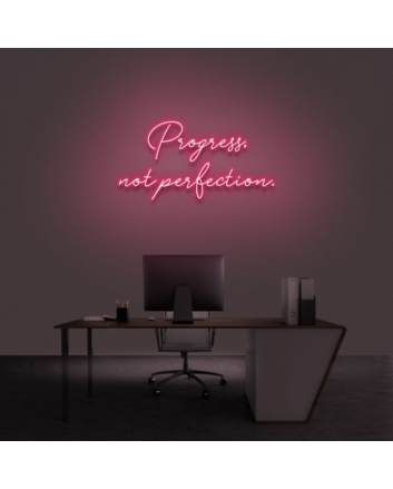 Progress not perfection Celebrate Growth with Inspiring Neon