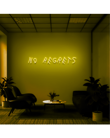 No regrets Live Boldly Emboldened by Neon Light