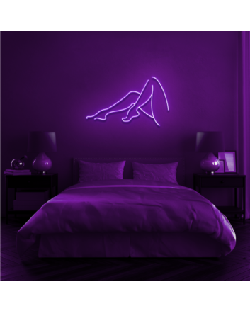 Woman&#039;s Legs Elevate Decor with Chic Feminine Neon