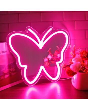 Qaero Butterfly LED Neon Mirror Sign