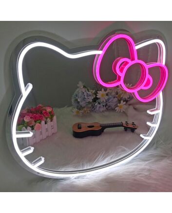 Anime Cute Cat Neon Sign Mirror