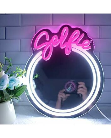 Selfie Circle LED Neon Mirror Light