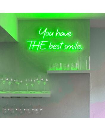 You have the bestest smile neon sign
