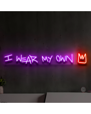 I Wear My Own Crown: Radiant Neon Sign for Empowerment and Self-Expression