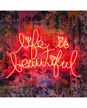 Life is Beautiful Neon Sign: Illuminate Your Outlook