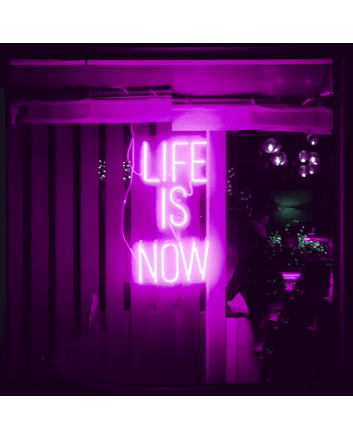 Life is Now Neon Sign: Seize the Moment