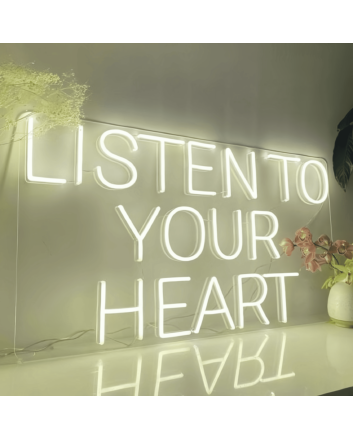 Listen to Your Heart Neon Sign: Tune into Your Inner Melody