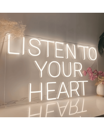 Listen to Your Heart Neon Sign: Tune into Your Inner Melody