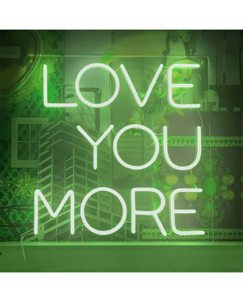 Love You More Neon Sign: Express Boundless Affection in Radiant Glow