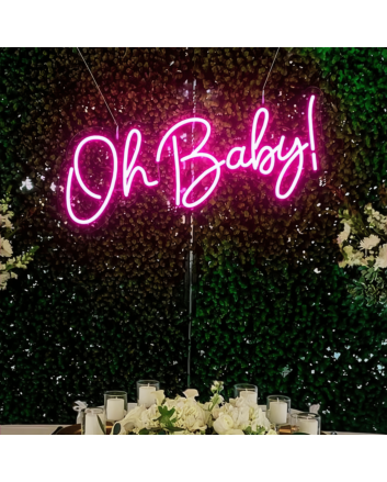 Oh Baby: Neon Sign for Sweet Surprises