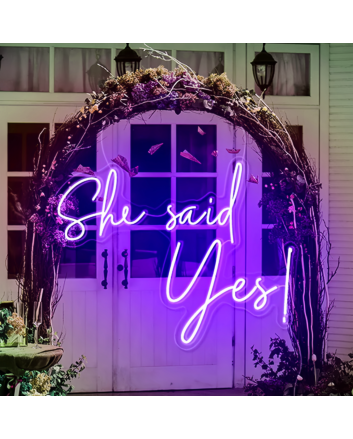 She Said Yes Wedding Neon Sign: Illuminating Your Love Story with Radiance!