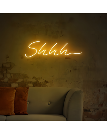 Shhh... Neon Sign: Adding a Touch of Mystery to Your Space!