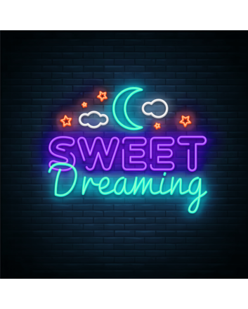 Sweet Dreaming Goodnight Moon Stars and Clouds: Illuminate Your Nights with Whimsical Charm - Neon Art Sign