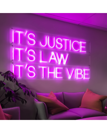 It&#039;s Justice, It&#039;s Law, It&#039;s The Vibe - Embody the Spirit of Justice and Law in Neon