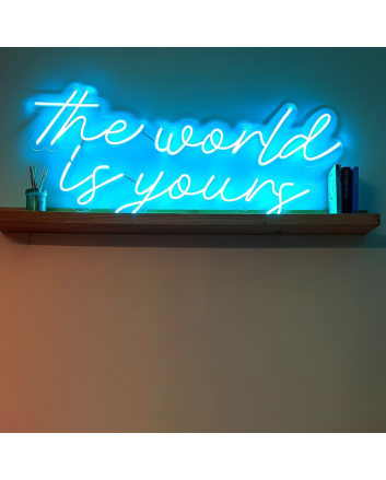 The World is Yours Neon Sign: Illuminate Your Space with Confidence and Ambition