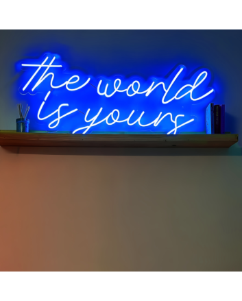 The World is Yours Neon Sign: Illuminate Your Space with Confidence and Ambition