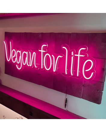 Vegan For Life: Illuminate Your Compassionate Lifestyle with Neon Brilliance