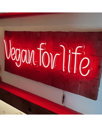 Vegan For Life: Illuminate Your Compassionate Lifestyle with Neon Brilliance