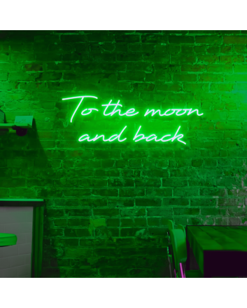To The Moon And Back: Illuminate Your Love Journey with Neon Art Sign
