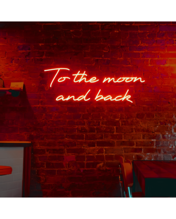 To The Moon And Back: Illuminate Your Love Journey with Neon Art Sign