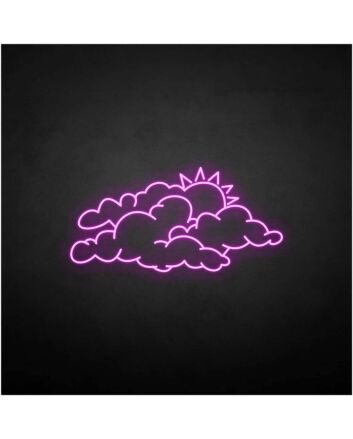 &#39;Cloud and sun&#39; neon sign