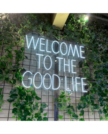 Welcome to The Good Life Illuminate Your Journey in Neon