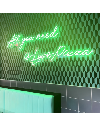 All You Need Is Love Pizza: Light Up Your Space with Neon Love and Pizza