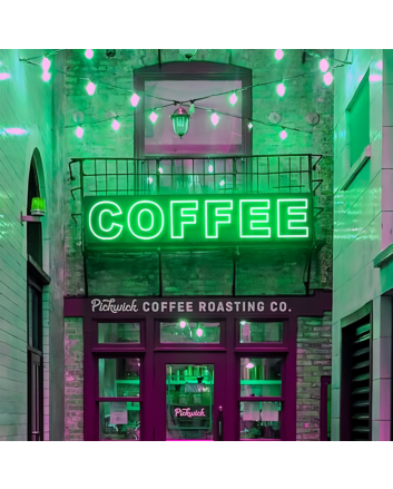 Coffee: Illuminate Your Space with Neon Energy