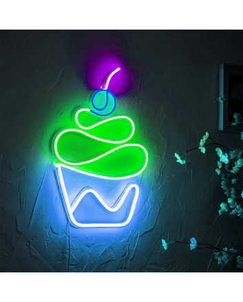Cupcake: Illuminate Your Space with Neon Sweetness