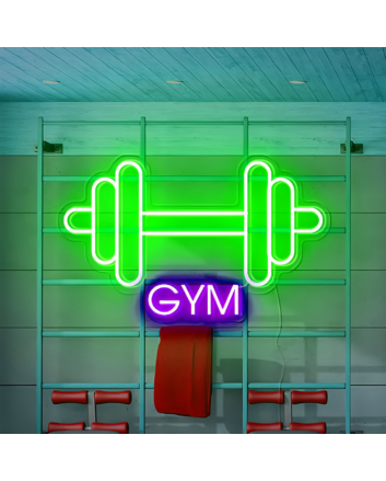 Customize Dumbbell GYM: Illuminate Your Space with Neon Fitness