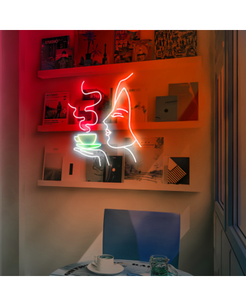 Hot Coffee: Illuminate Your Space with Neon Warmth