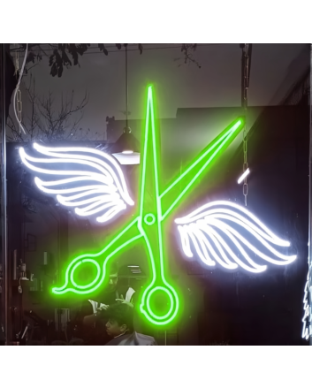 Scissors Beauty Salon: Light Up Your Space with Neon Style