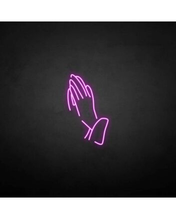 &#39;Hand of Pray&#39; neon sign