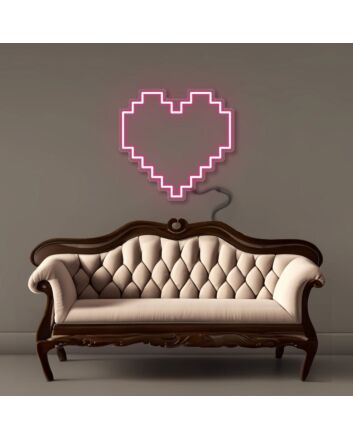 Pixel Heart Led Neon Signs