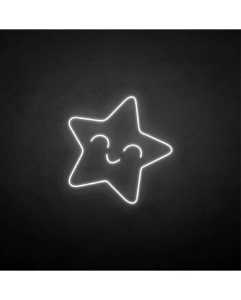 &#39;Smile a star&#39; neon sign