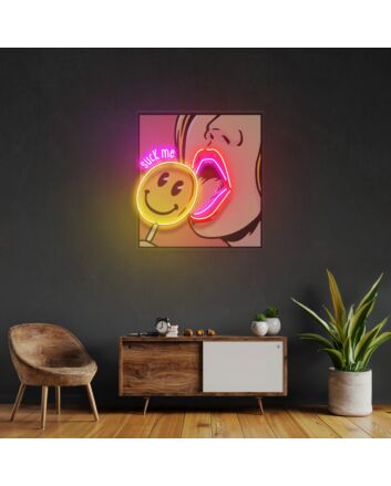 Suck Me Led Neon Acrylic Artwork