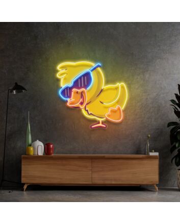 Jolly Duck Jumping Led Neon Sign Light Pop Art