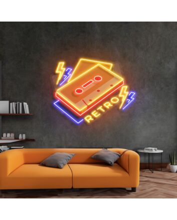 Cassette Retro Led Neon Acrylic Artwork