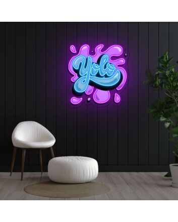 Yolo Neon X Acrylic Artwork