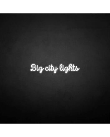 big city lights&#39; neon sign