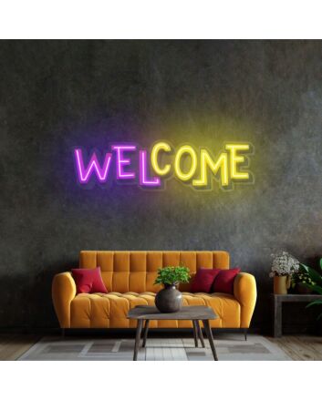 Welcome Led Neon Sign Light Pop Art