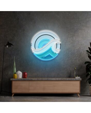 Wave Circle Led Neon Acrylic Artwork