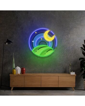 Starry Night Led Neon Sign Light Pop Art