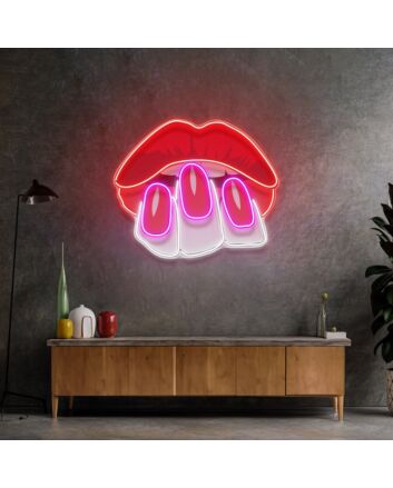 Sexy Hands On Lips Led Neon Sign Light Pop Art