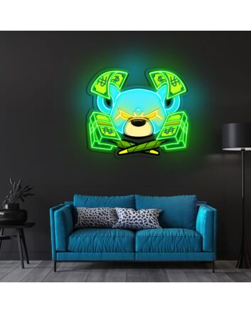 Rat Rich Cartoon Neon Sign X Acrylic Artwork