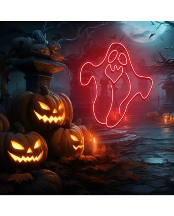 Ghost Neon Sign Halloween Holiday Party Wall