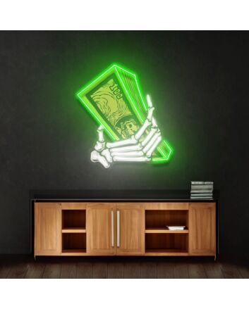 Money Hands Led Neon Acrylic Artwork