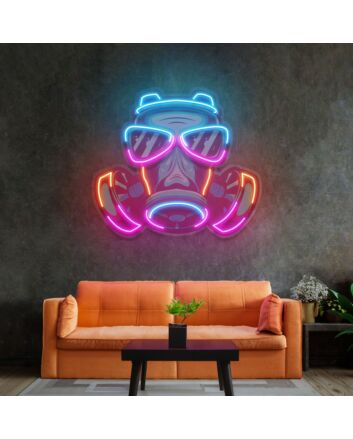 Mask Led Neon Sign Light Pop Art